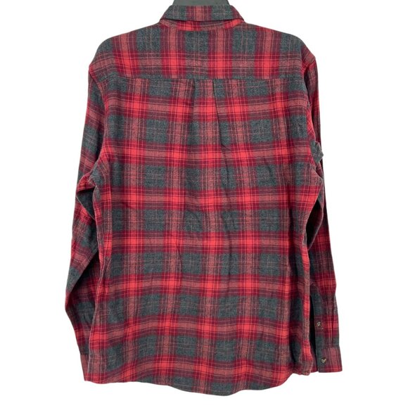 14th & Union Trim Fit Flannel Plaid Red Gray Button-Down Size Large NWOT - Picture 6 of 9
